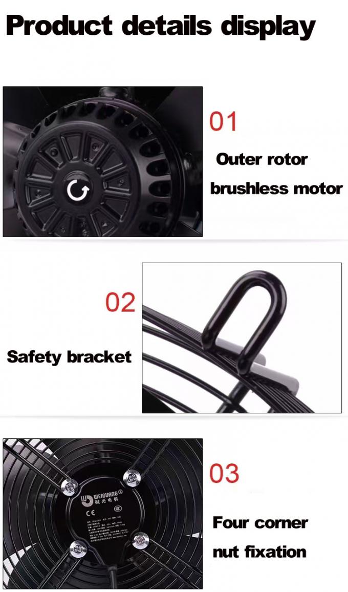 YWF-Serie 200 bis 630 mm Kaltlager-Lüfterflügelmotor Kondensator-Verdampfer-Lüfter Hersteller Außenläufer-Axiallüfter 5