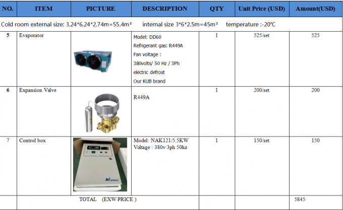 Kühlspeicher Fleischspeicher Kühlspeicher 55 Kubikmeter Temperatur -20 Grad Kühlspeicherpreis 1
