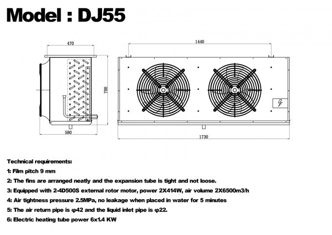 DJ-Serie DJ100 Einzelkühler CE-zertifiziertes Kühlhaus spezialisierter Luftkühler Verdampfer Deckenverdampfer Kühlgerätehersteller,Kühlfabrik, Kühlhaus 7