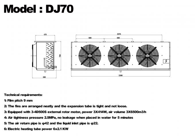 DJ-Serie DJ100 Einzelkühler CE-zertifiziertes Kühlhaus spezialisierter Luftkühler Verdampfer Deckenverdampfer Kühlgerätehersteller,Kühlfabrik, Kühlhaus 8