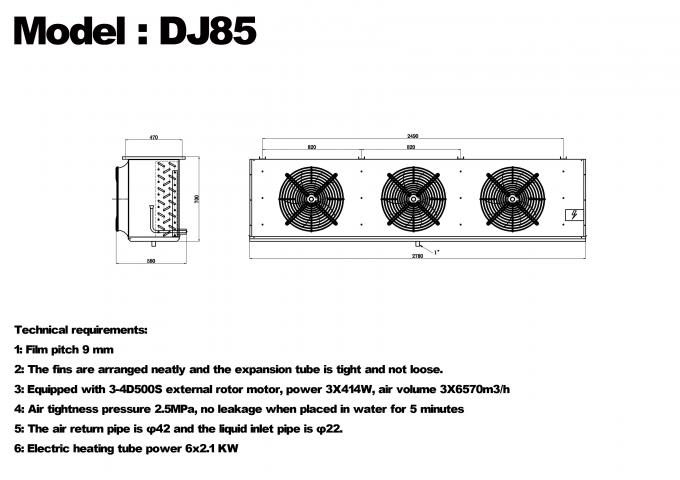 DJ-Serie DJ100 Einzelkühler CE-zertifiziertes Kühlhaus spezialisierter Luftkühler Verdampfer Deckenverdampfer Kühlgerätehersteller,Kühlfabrik, Kühlhaus 9