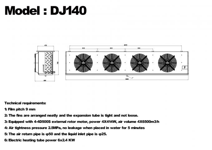 DJ-Serie DJ100 Einzelkühler CE-zertifiziertes Kühlhaus spezialisierter Luftkühler Verdampfer Deckenverdampfer Kühlgerätehersteller,Kühlfabrik, Kühlhaus 11