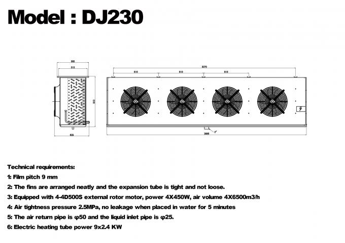 DJ-Serie DJ100 Einzelkühler CE-zertifiziertes Kühlhaus spezialisierter Luftkühler Verdampfer Deckenverdampfer Kühlgerätehersteller,Kühlfabrik, Kühlhaus 14