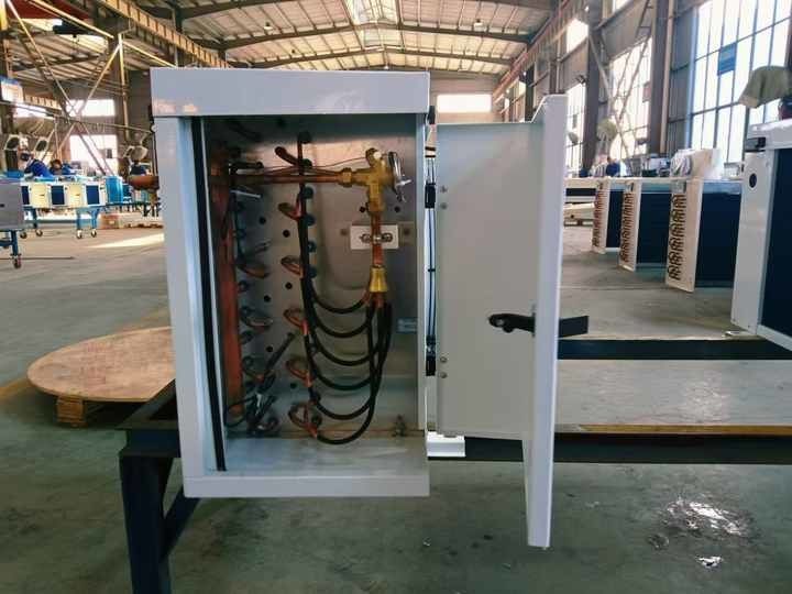 DD12 Hydrophiler Aluminiumflossen Luftkühler Verdampfer Spirale mit Scharnieren Verdampfer mit Expansionsventil Verdampfer für Kältezimmer