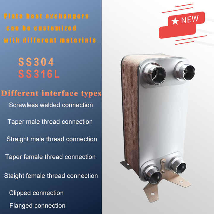 B3-26-34D Edelstahl 304/316 Schweißwärmetauscher 1HP bis 6HP OEM BPHE Plattenart Industriewärmetauscher für Kühler