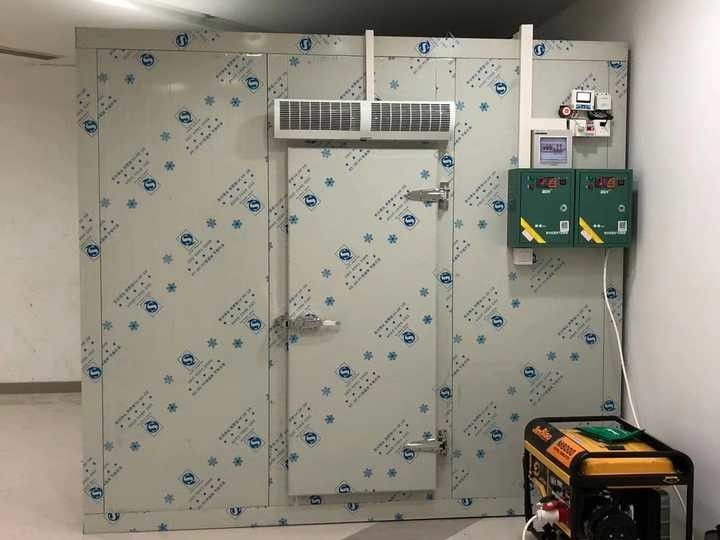 10m³ Kühlhaus separat verkauft Kühlhausvorhänge Lüfter Regale -18°C Kühlanlagen Kammer