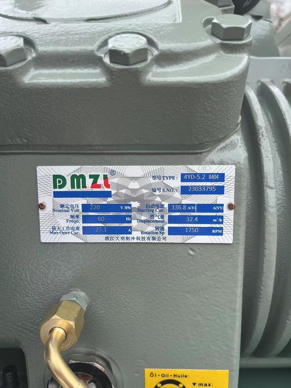 5 HP wassergekühlte Kondensationseinheit mit Schal und Rohr Meerwasserkondensator für Kühlraum 220V 3PH 60HZ