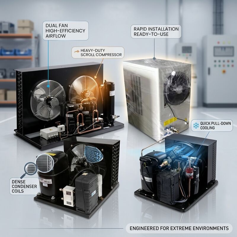 220 V, 60 Hz, kleine Kondensationseinheit, 3 PS, hermetisch, R404A, Nordamerika, Lateinamerika, Kühlraum-Gefrierschrank