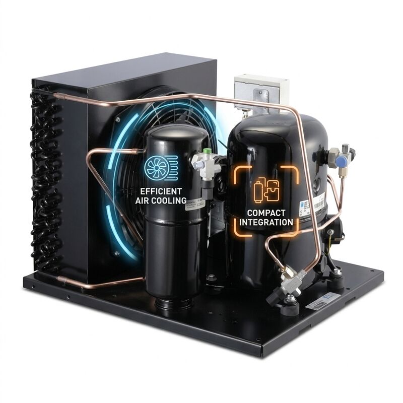 Niedrige Temperatur minus 25 °C, kleine Kondensationseinheit, 2 PS, hermetische Scroll-R404A, R449A, Tiefkühltruhe, Schockfroster, Kühlraum