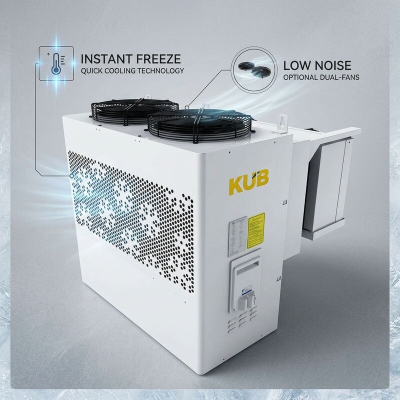 Hoher COP 3,2 Energiesparende kleine Kondensationseinheit 3 ​​PS Scroll-DC-Inverter R404A Kühlraum-Gefrierschrank mit variabler Geschwindigkeit