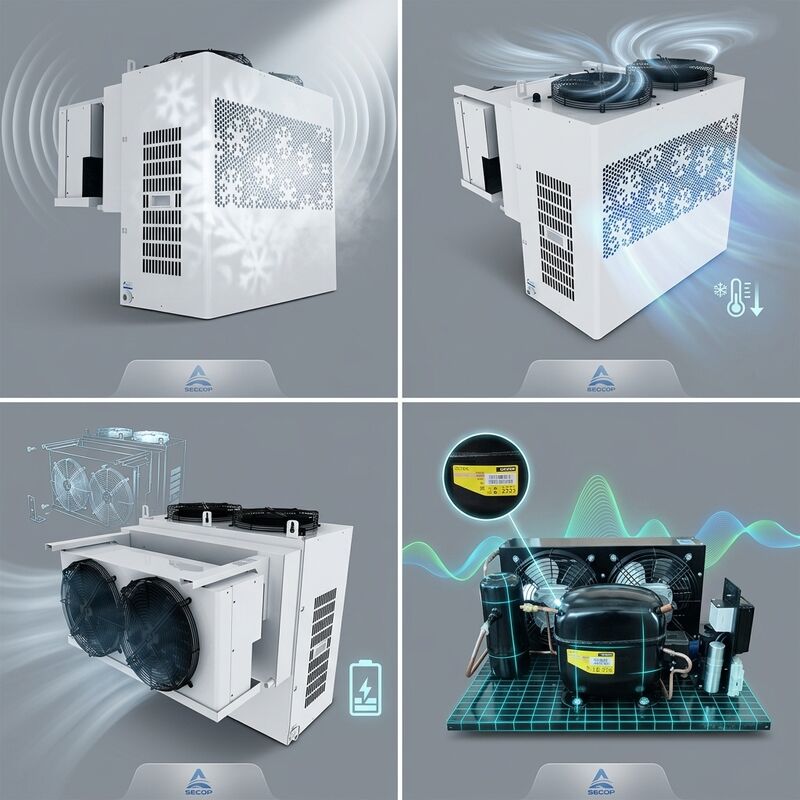 Intelligente IoT-Steuerung, kleine Kondensationseinheit, 2 PS, hermetischer Scroll-R404A, WiFi-Fernüberwachung, Alarm, Kühlraum-Gefrierschrank