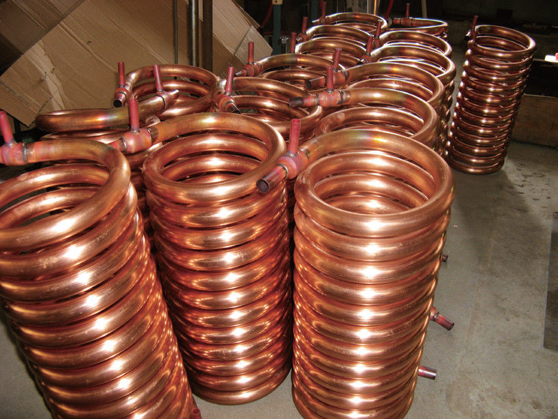 Eismaschine, flossenkondensatorspule des kupfernen Rohrs der Ölkühlung Aluminiumdas innere Rohr des Doppelrohrwärmetauschers