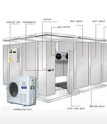 Amerikanischer Kühlspeicherbehälter Wechseln auf 100 mm Kühlspeicher Isolierung Mini Modular Kühlspeichergebäude