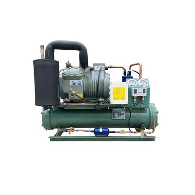 5 HP wassergekühlte Kondensationseinheit mit Schal und Rohr Meerwasserkondensator für Kühlraum 220V 3PH 60HZ